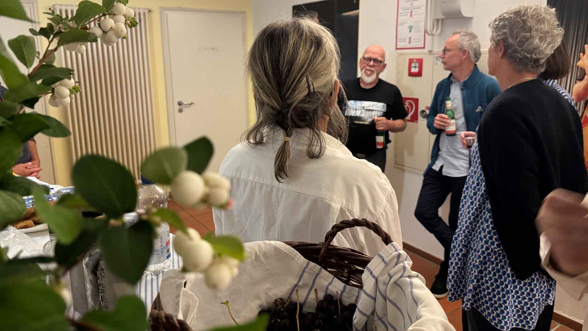 Nachbesprechung im Foyer