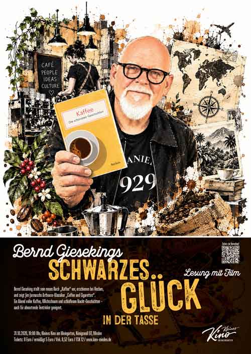 Bernd Gieseking zeigt sein Buch "Kaffee", das er als Herausgeber bei Reclam veröffentlicht hat